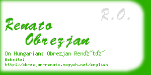 renato obrezjan business card